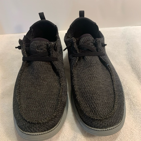 Concept 3 by Skechers Mens Gibset Mesh Slip On Shoes‎ Black/Grey Sz 10.5M Vegan. - Picture 1 of 16